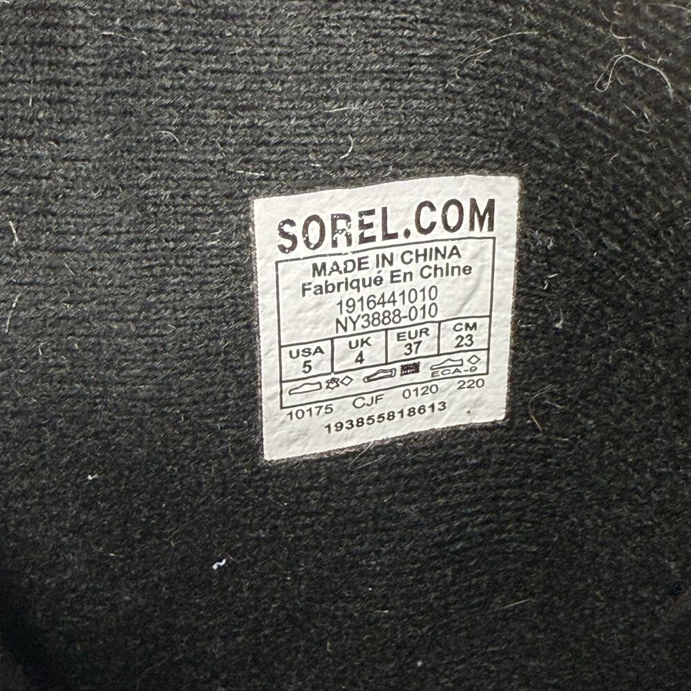 Sorel Boots Women's 5 Black Joan of Artic II Hidden Wedge Preppy Winter Gear - Picture 9 of 9